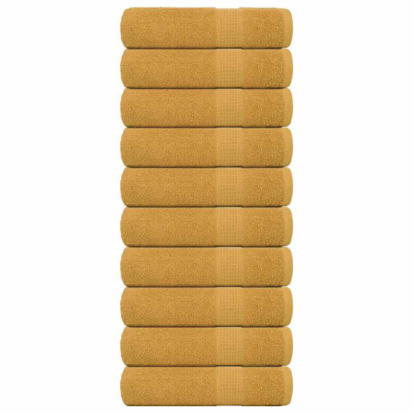 Toallas de baño 10 uds oro 100x150 cm 360 gsm 100% algodón D
