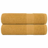 Toalhas de banho 2pcs 70x140 cm 360 gsm 100% algodão ouro 1