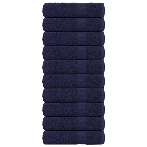 Toallas de baño 10uds azul marino 100x150cm 360gsm 100% algodón D