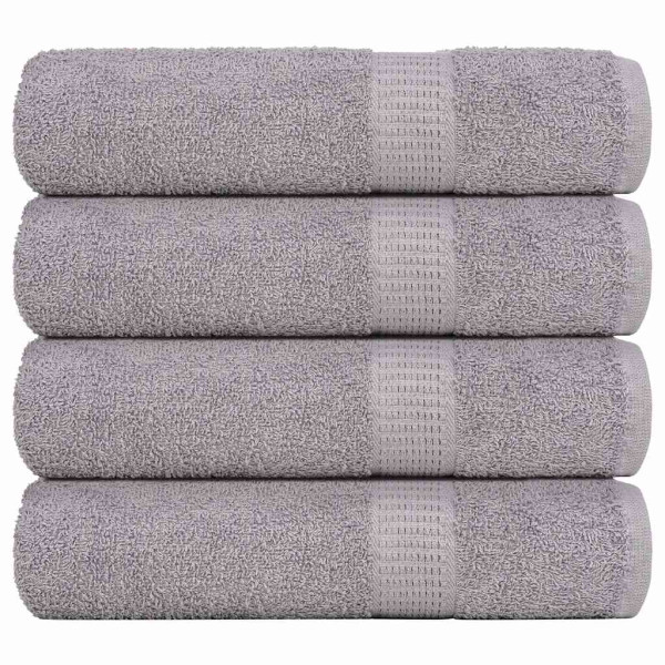 Toallas de baño 4 uds gris 100x150 cm 360 gsm 100% algodón D