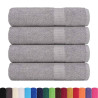 Toallas de baño 4 uds gris 100x150 cm 360 gsm 100% algodón 2