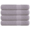 Toallas de sauna 4 uds 100% algodón gris 80x200 cm 360 gsm 1