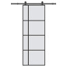 Puerta corredera con set herrajes vidrio ESG aluminio 76x205 cm 1