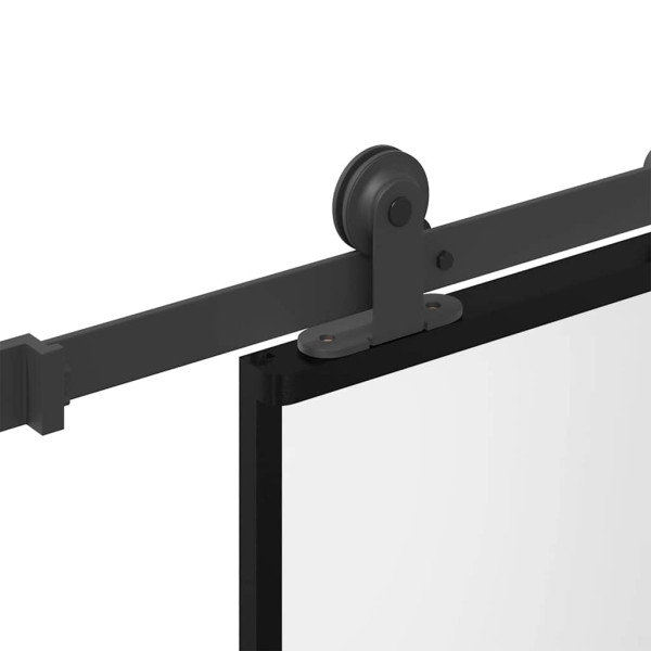 Puerta corredera set herrajes vidrio templado aluminio 76x205cm M 5