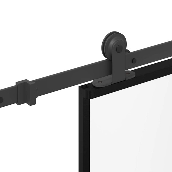 Puerta corredera set herrajes vidrio templado aluminio 76x205cm M 5