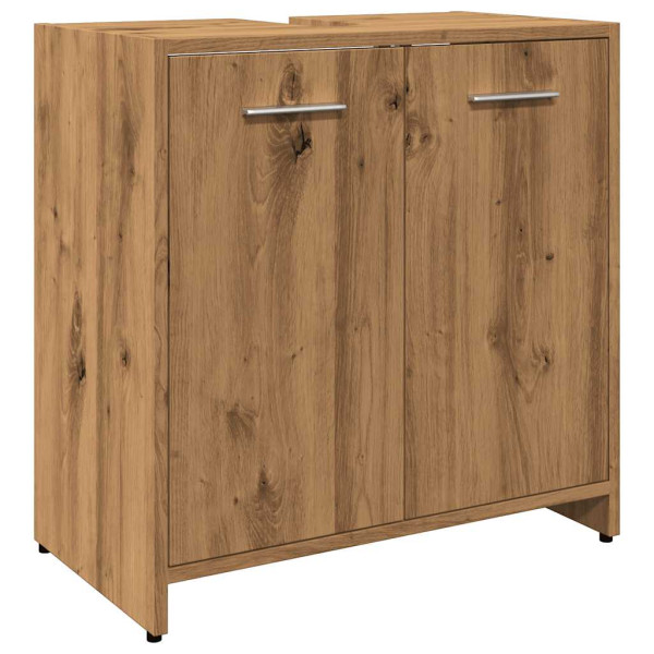 Mueble de lavabo de baño madera roble artisan 60x33x60 cm M 2