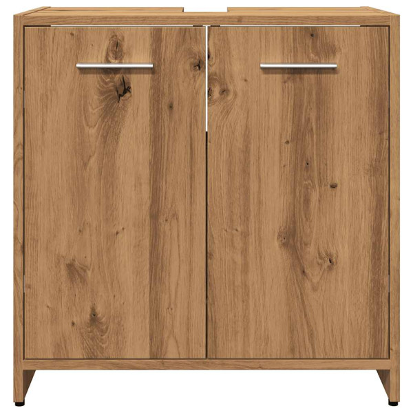 Mueble de lavabo de baño madera roble artisan 60x33x60 cm M 5