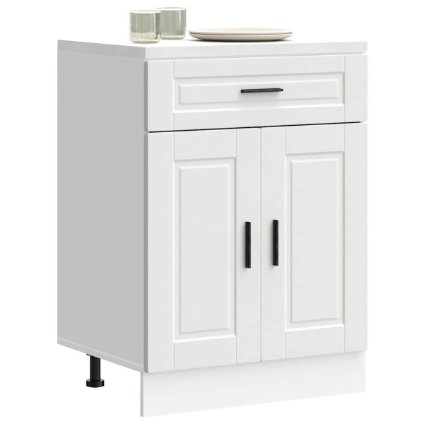 Mueble bajo de cocina Porto madera contrachapada blanca D