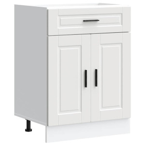 Mueble bajo de cocina Porto madera contrachapada blanca H