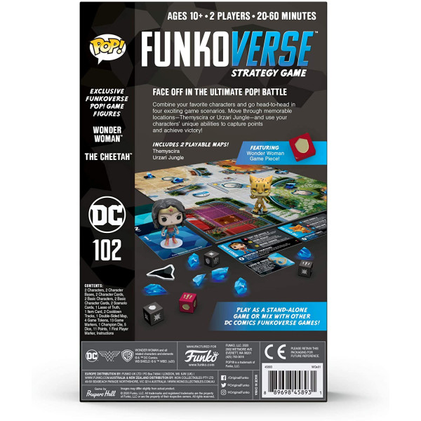 Funkoverse dc board game edição 102 mulher maravilha e chita inglês M 3