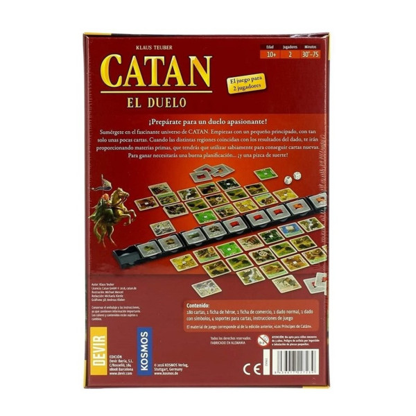 Juego de mesa devir catan el duelo pegi 10 2 jugadores M 3