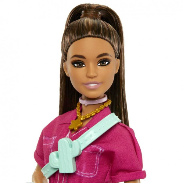 Muñeca barbie mattel mono rosa M 3