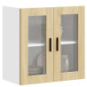 Armario de pared para cocina puerta cristal Porto roble sonoma 1