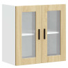 Armario de pared para cocina puerta cristal Porto roble sonoma 2