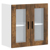 Armario de pared para cocina puerta cristal Porto roble ahumado 2