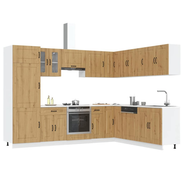 Mueble de cocina Kalmar 14 piezas artesanal roble D