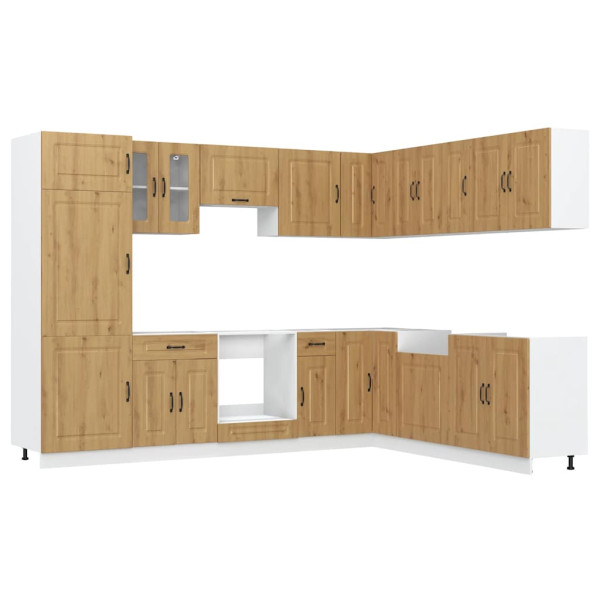 Mueble de cocina Kalmar 14 piezas artesanal roble M 2