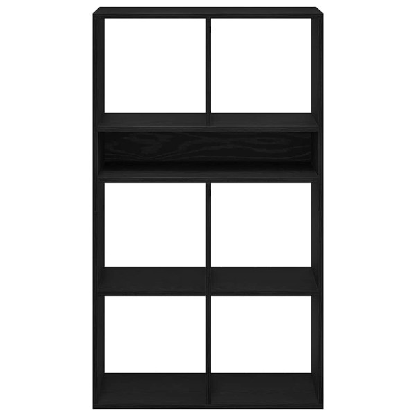 Estantería madera ingeniería negra 66x31x112 cm M 4