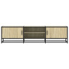 Mueble TV metal y madera ingeniería roble Sonoma 160x35x41 cm 4