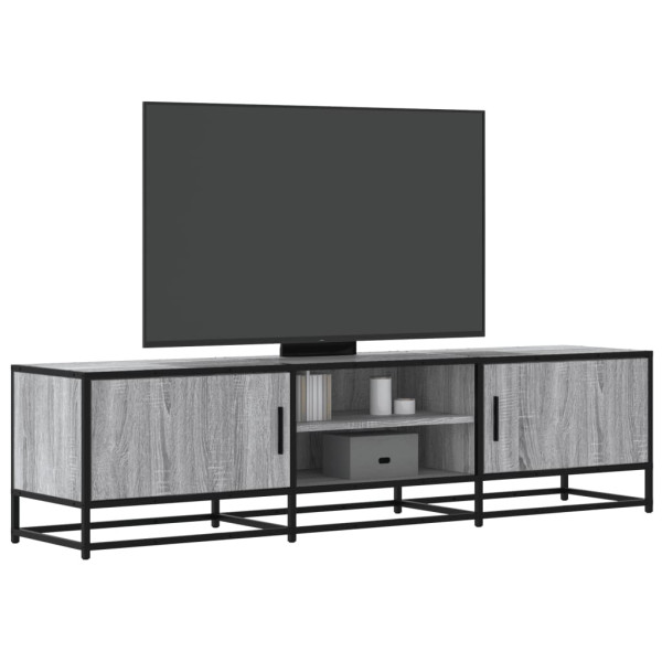 Mueble TV metal y madera ingeniería gris Sonoma 160x35x41 cm D