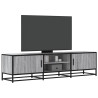 Mueble TV metal y madera ingeniería gris Sonoma 160x35x41 cm 1