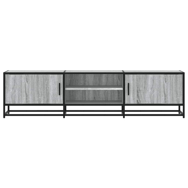 Mueble TV metal y madera ingeniería gris Sonoma 160x35x41 cm M 4