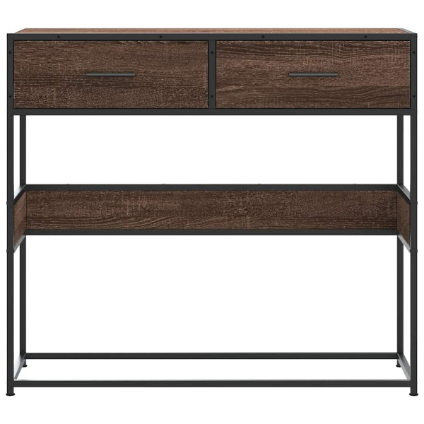 Mesa consola 90x35x80 cm derivados madeira carvalho castanho M 4