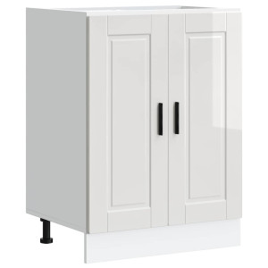 Mueble bajo de cocina porto alto brillo blanco H