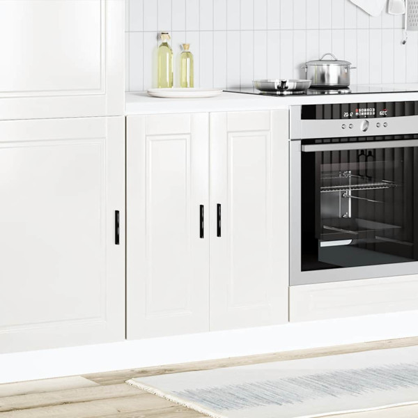 Armário base cozinha Porto derivados madeira branco brilhante M 3