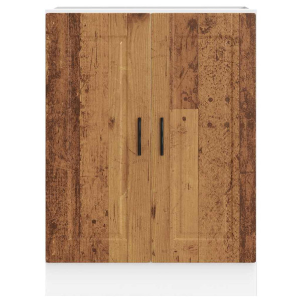 Mueble bajo de cocina porto madera vieja madera reconstituida M 4