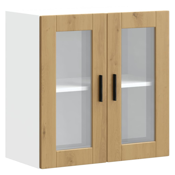 Armario pared para cocina puerta cristal Porto roble artesanal M 2
