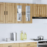 Armario pared para cocina puerta cristal Porto roble artesanal 3
