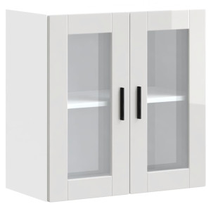 Armario pared para cocina puerta cristal Porto blanco brillante H