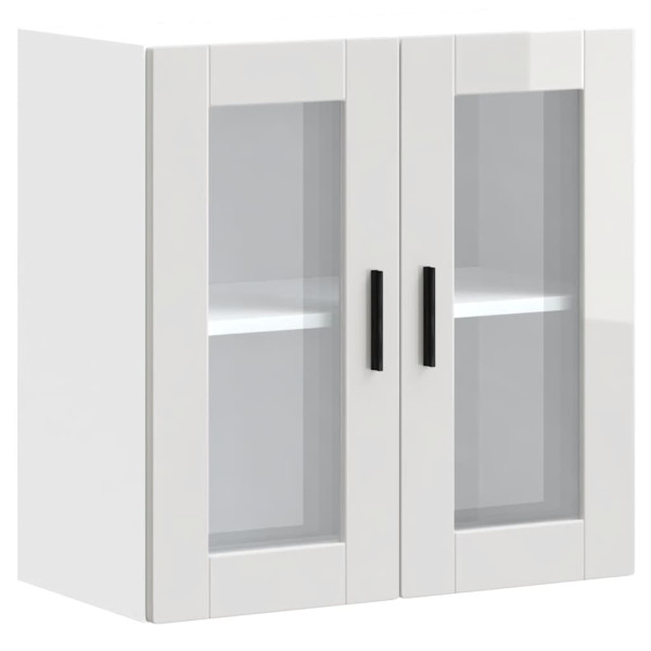 Armario pared para cocina puerta cristal Porto blanco brillante M 2