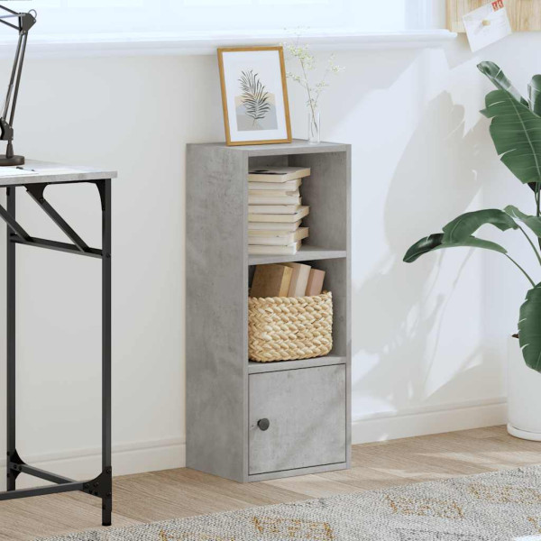 Estantería de madera de ingeniería gris hormigón 31x24x77 cm M 3