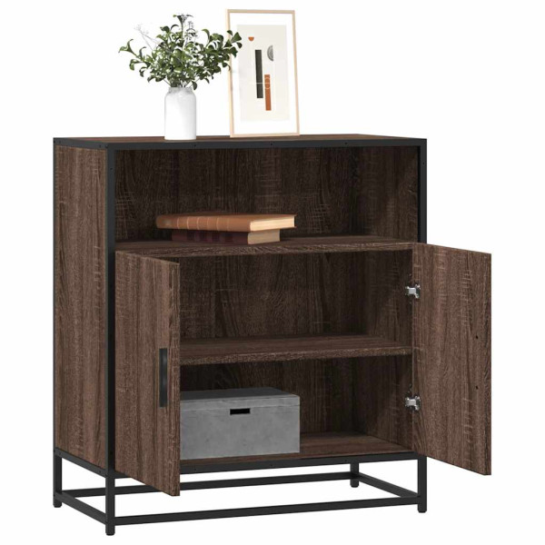 Aparador madera ingeniería roble marrón 68x35x76 cm D