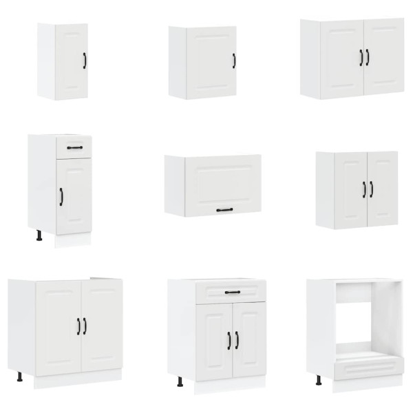 Mueble de cocina Kalmar blanco 14 piezas madera contrachapada M 4