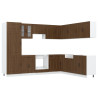 Mueble cocina Kalmar roble marrón 14 pzas madera contrachapada 2