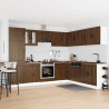 Mueble cocina Kalmar roble marrón 14 pzas madera contrachapada 3