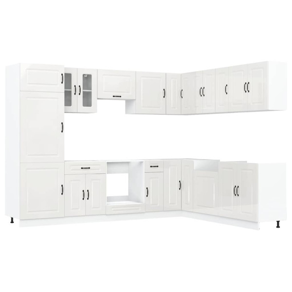 Mueble cocina Kalmar blanco brillo 14 pzas madera contrachapada M 2