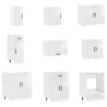 14 peças armário de cozinha conjunto Kalmar brilho branco 4