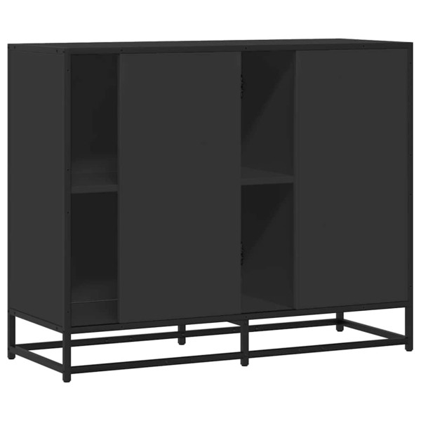 Aparador de madera de ingeniería negro 92x35x76 cm M 5