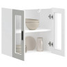 Armario de pared para cocina con puerta de cristal Porto blanco 5