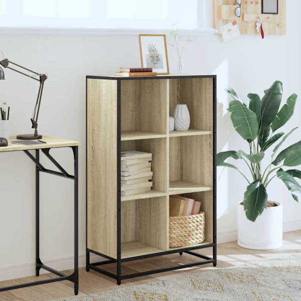 Armario de libros contrachapada color roble 65.5x33x107.5 cm M 3