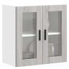 Armario de pared para cocina puerta cristal Porto gris sonoma 1