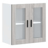 Armario de pared para cocina puerta cristal Porto gris sonoma 2