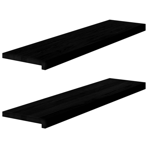 Tapetes de escada 2 pcs 100x25x2 cm carvalho castanho escuro M 2