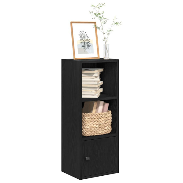 Librería de madera contrachapada roble negro 31x24x77 cm D