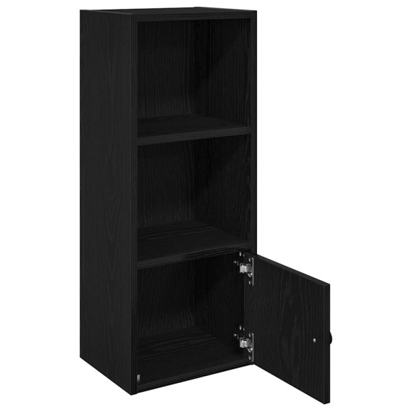 Librería de madera contrachapada roble negro 31x24x77 cm M 4