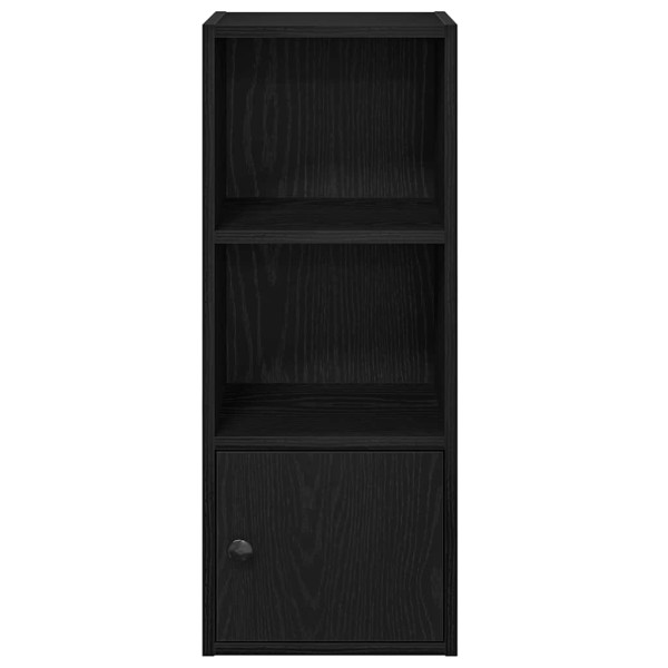 Librería de madera contrachapada roble negro 31x24x77 cm M 5